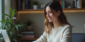 SSL : fonctionnement et avantages du protocole de sécurisation des sites web Jeune femme vérifiant la sécurité du site web sur son ordinateur