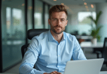 Logiciel Citrix : tout savoir sur cet outil informatique de partage Homme d affaires au bureau utilisant un ordinateur portable