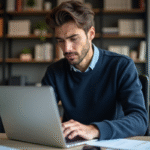 Différence entre Visual Studio et Visual Studio Code : comparaison et choix Jeune homme travaillant sur un ordinateur dans un bureau moderne